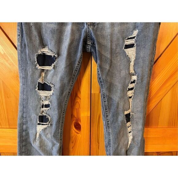 Express Jeans Mens Size 28 X 30 Distressed Rocco Slim Fit Skinny (1823) - Picture 3 of 10